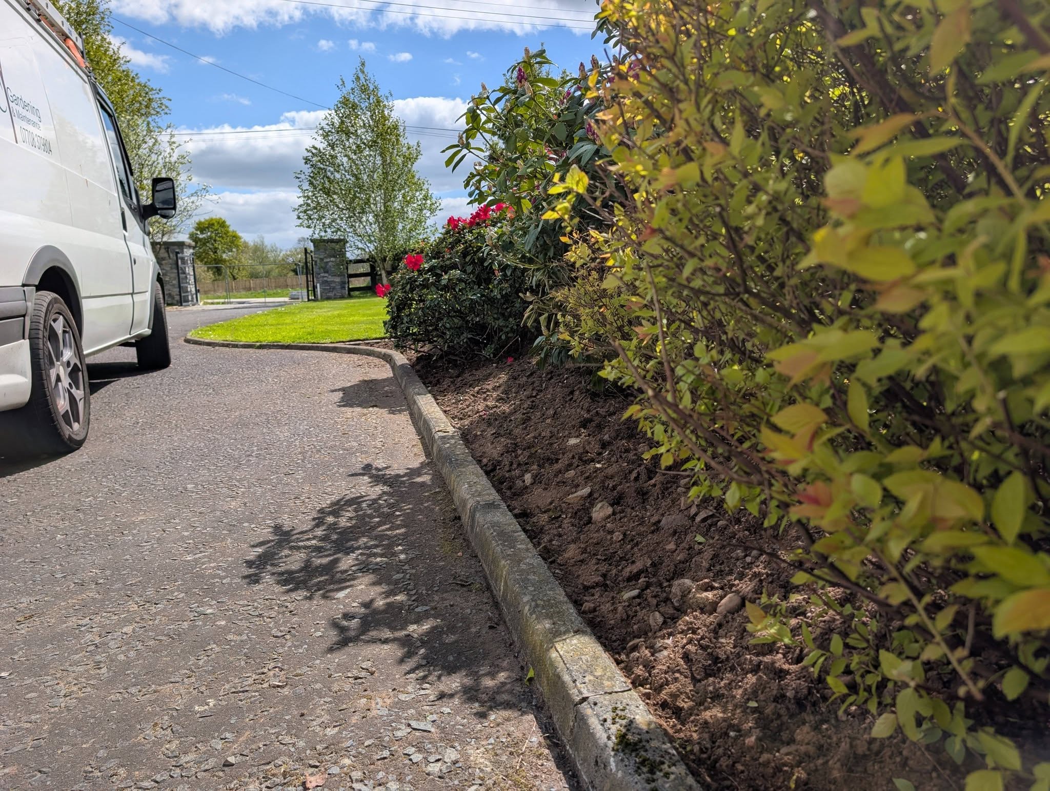 After — border tidying
